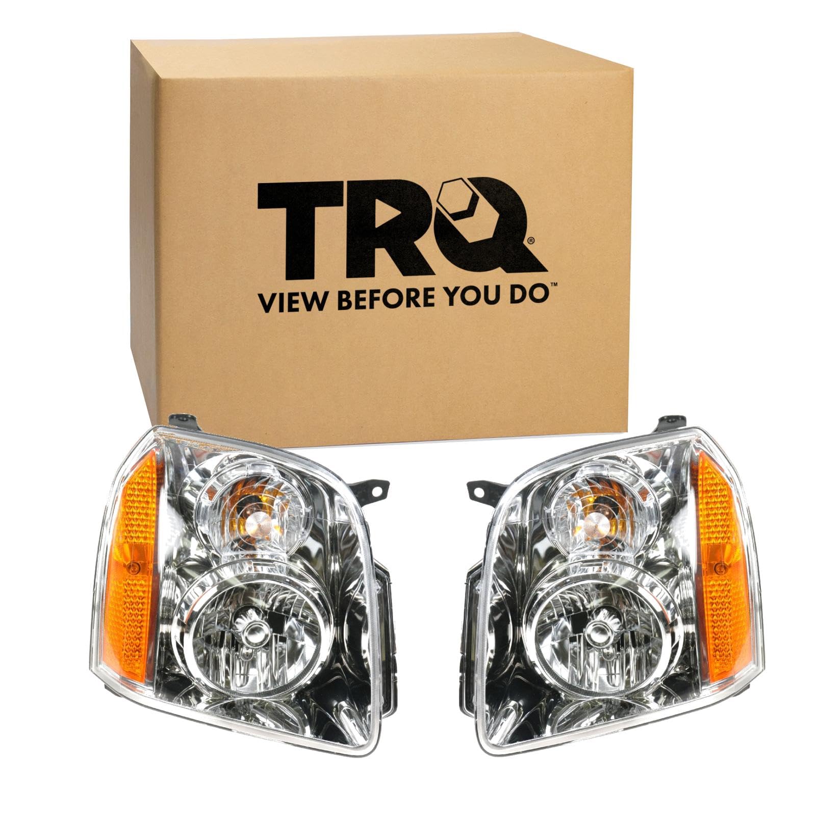 TRQ Halogen Headlight Assembly Set