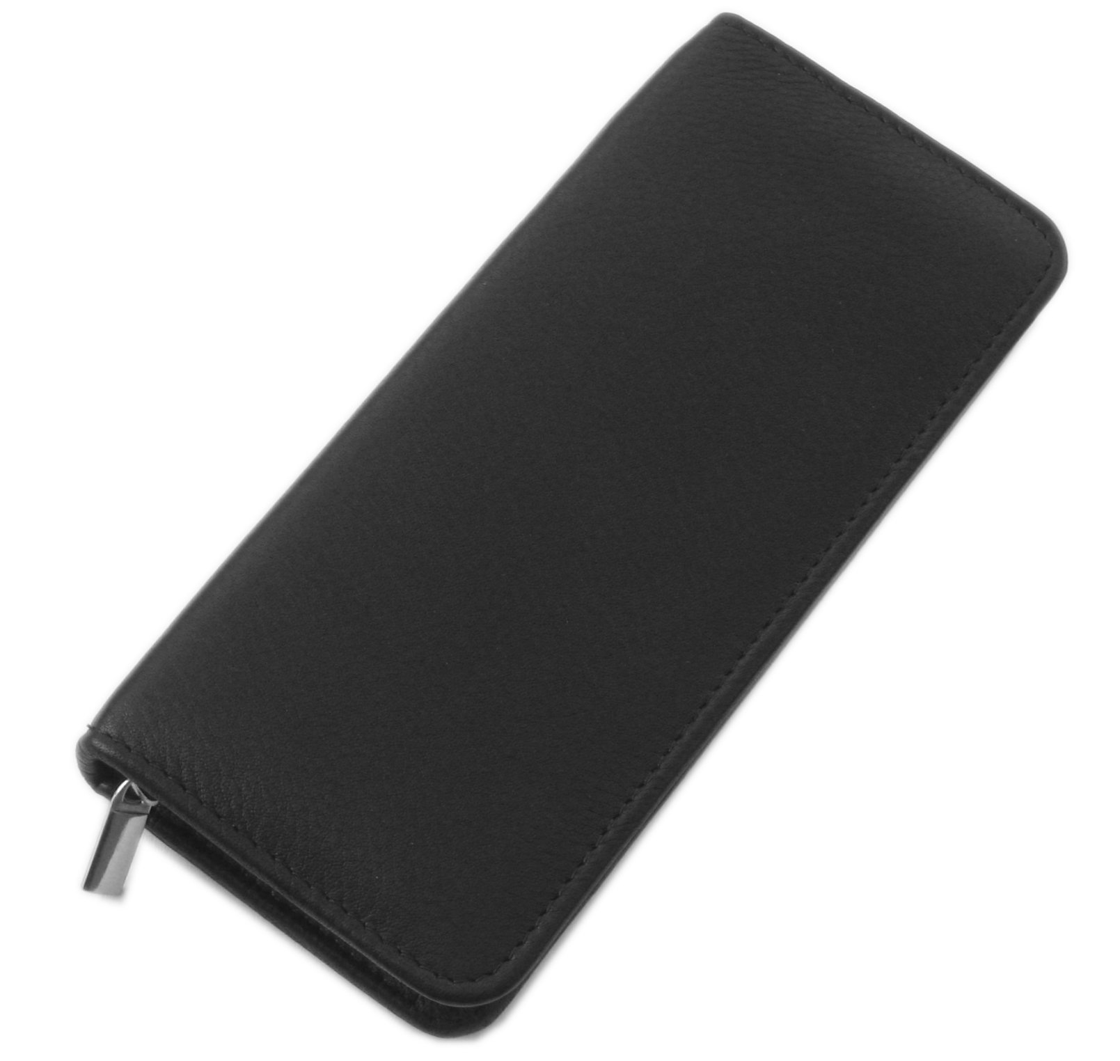 Hans Kniebes Leather pencil case for 3 writing instruments, Black