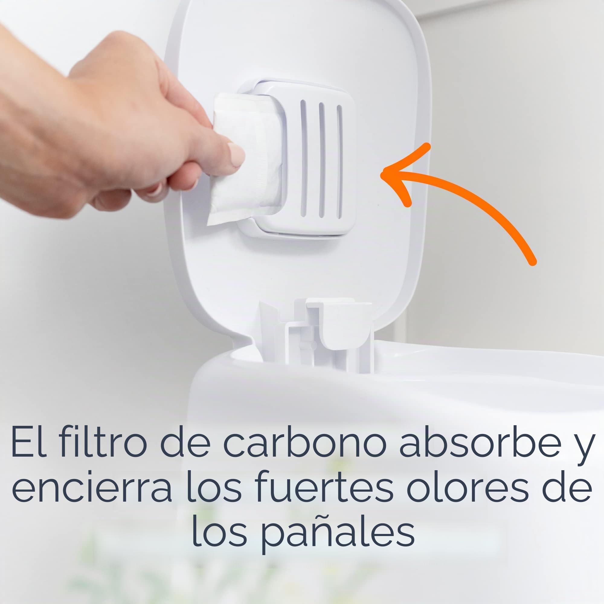 Playtex Diaper Genie - Cubeta completa con antimicrobiano integrado que controla el olor, incluye cubeta y 1 recambio, blanco, 8 libras