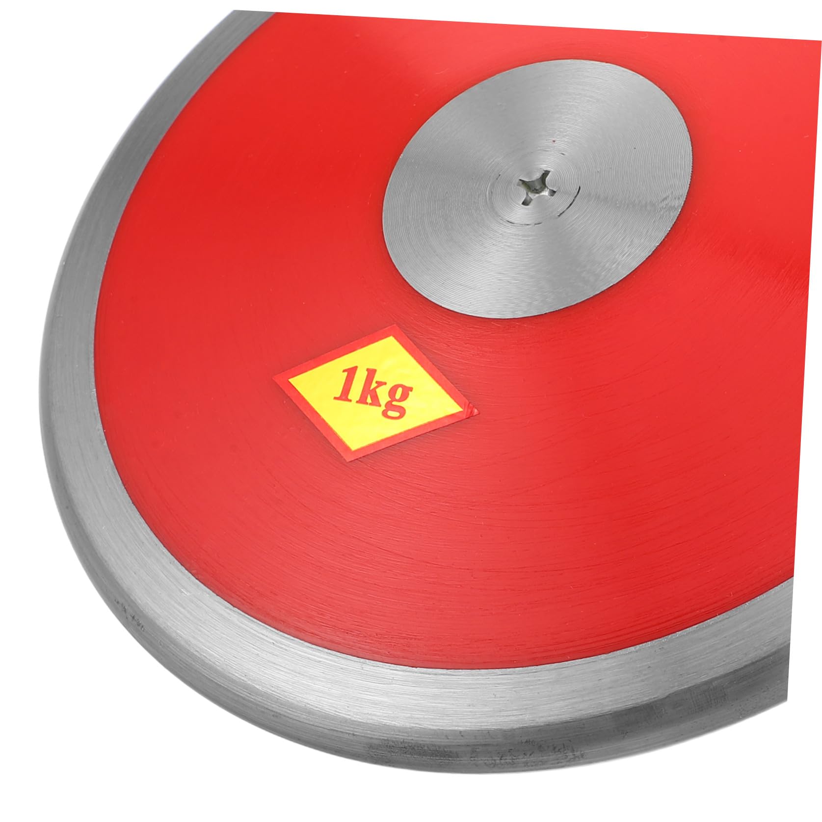 Beavorty Disco de Atletismo de Entrenamiento 1kg Acero y Nylon Rojo | Textura de Agarre Mejorada, Distribución Uniforme del Peso, para Gimnasio y Pista