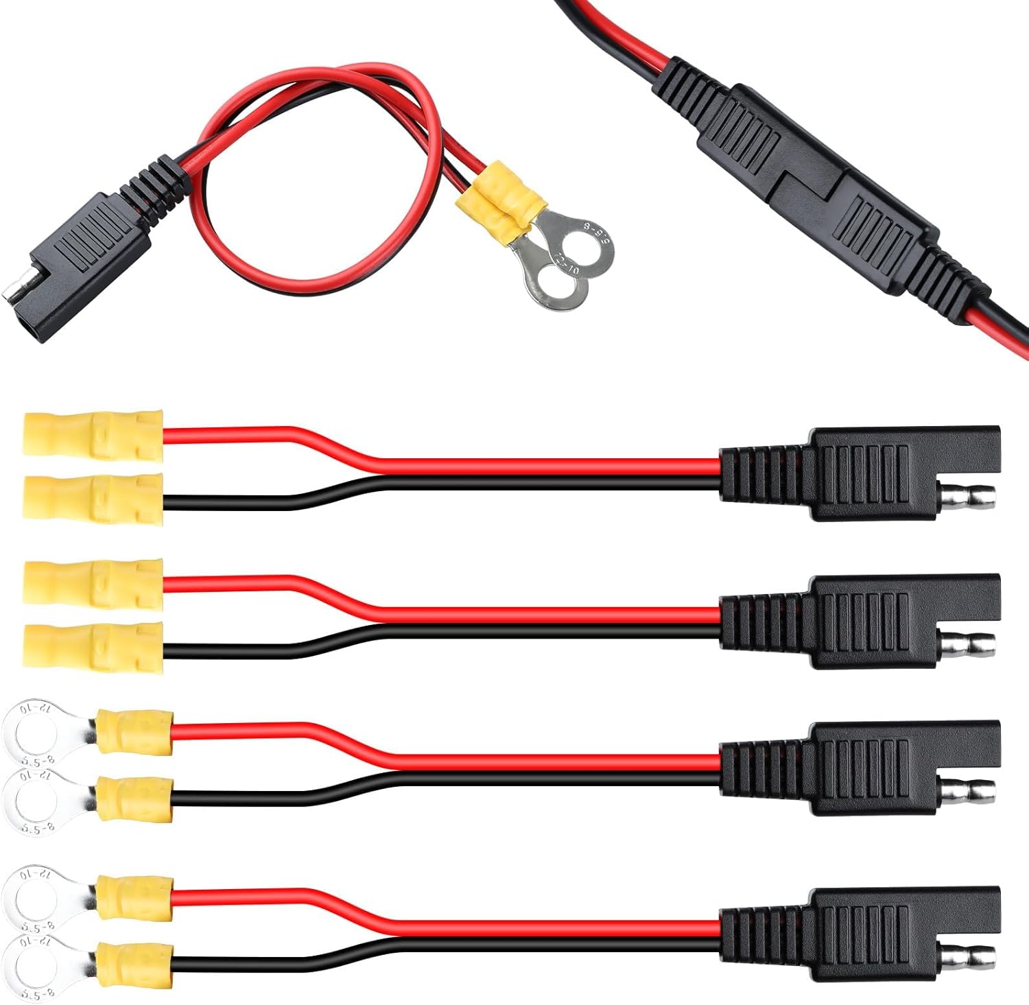 Linkstyle 4pcs 16 AWG Marine Trolling Motor Quick Disconnect, HeavyDuty SAE Quick