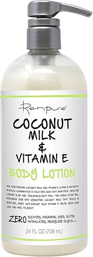 Renpure Originals Loción corporal de leche de coco y vitamina E, 24 onzas
