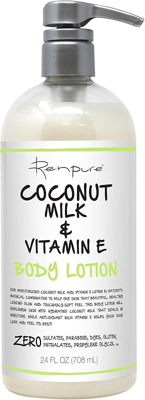 Loção corporal RENPURE Coconut Milk & Vitamin E, 680 g