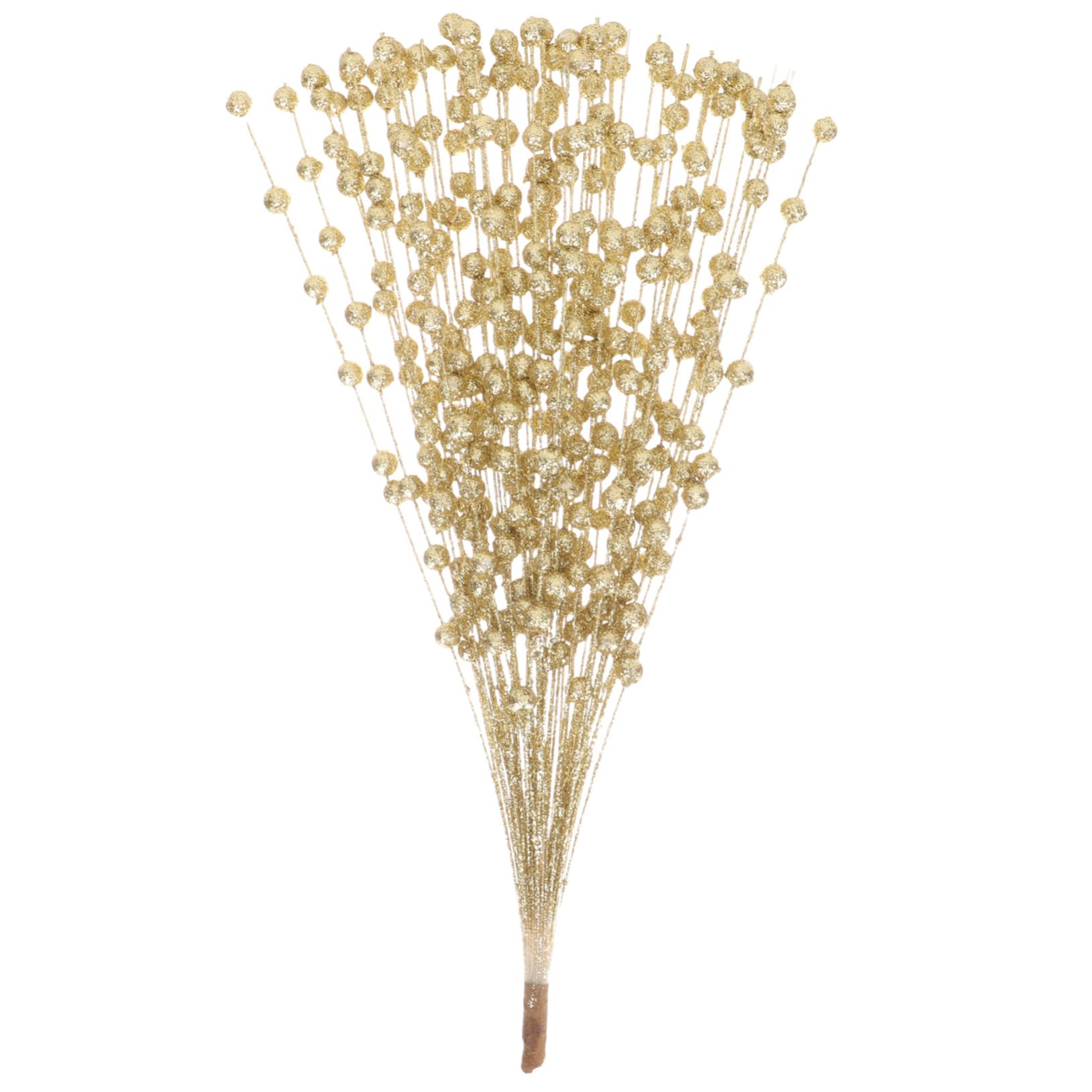 GRIRIW Golden Artificial Berries Plant Fake Picks Lifelike Flower Arrangement for Home Decor for Christmas Vase Filler