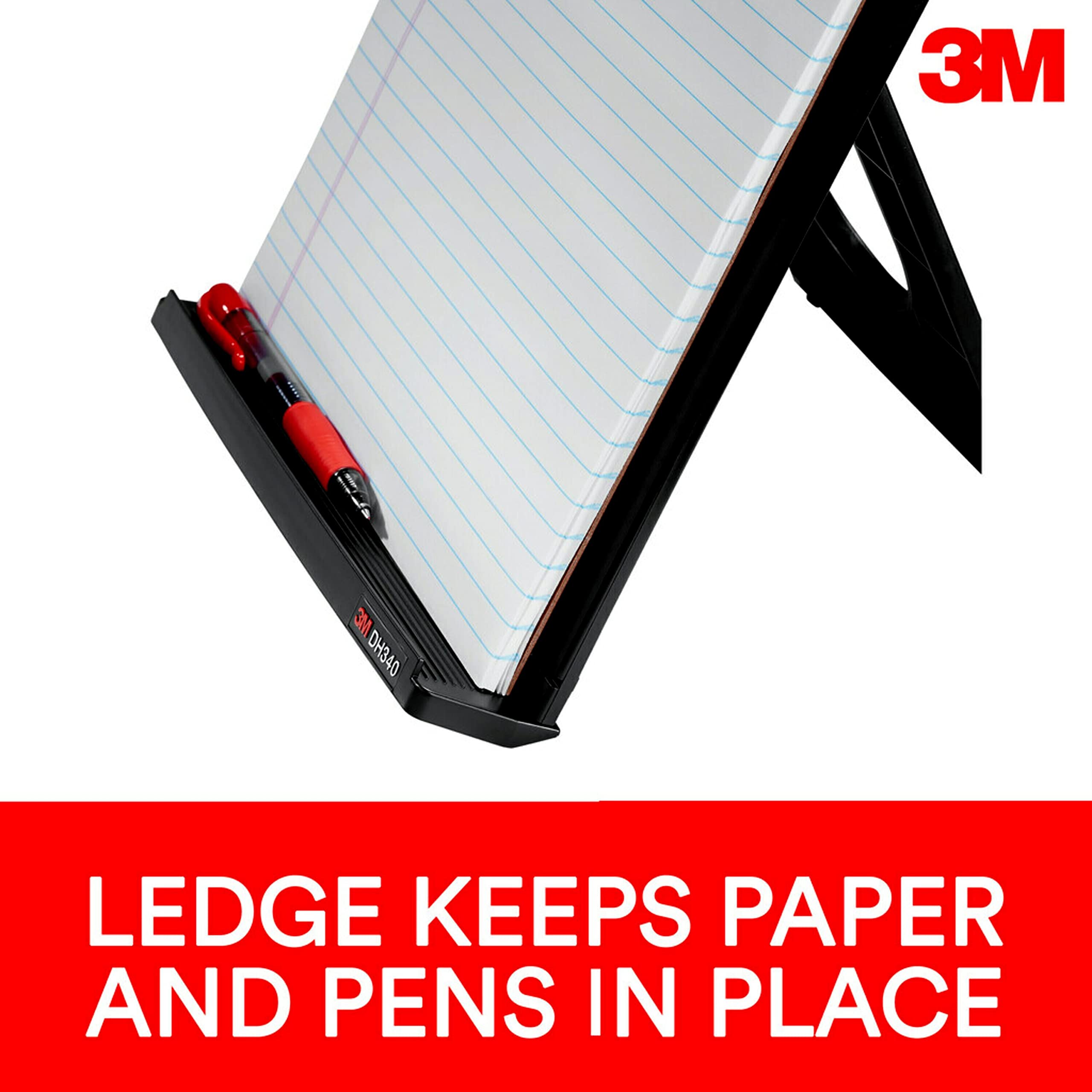 3M Desktop Document Holder Copy Holder, Adjustable Clip Holds Portrait
