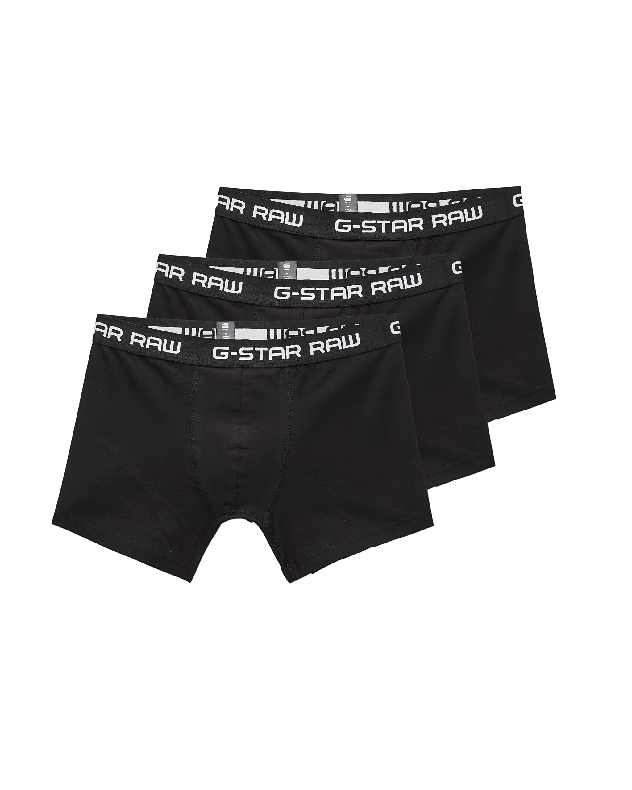 G-Star Raw Classic Trunk voor heren, verpakking van 3, Zwart/Zwart G-Star Raw Classic Trunk voor heren, verpakking van 3, Zwart/Zwart