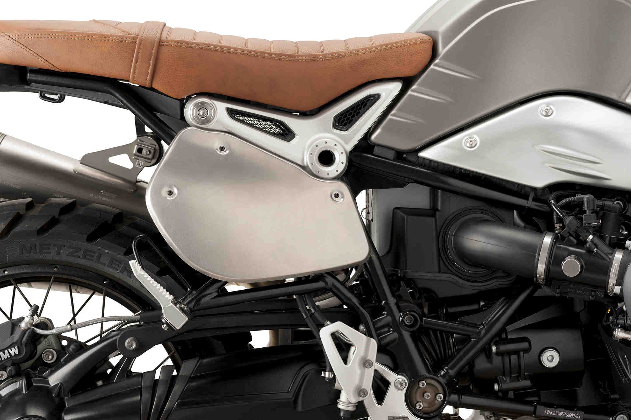 Puig 9590P Retro Side Covers Silver to customize and protect vintage motorcycles