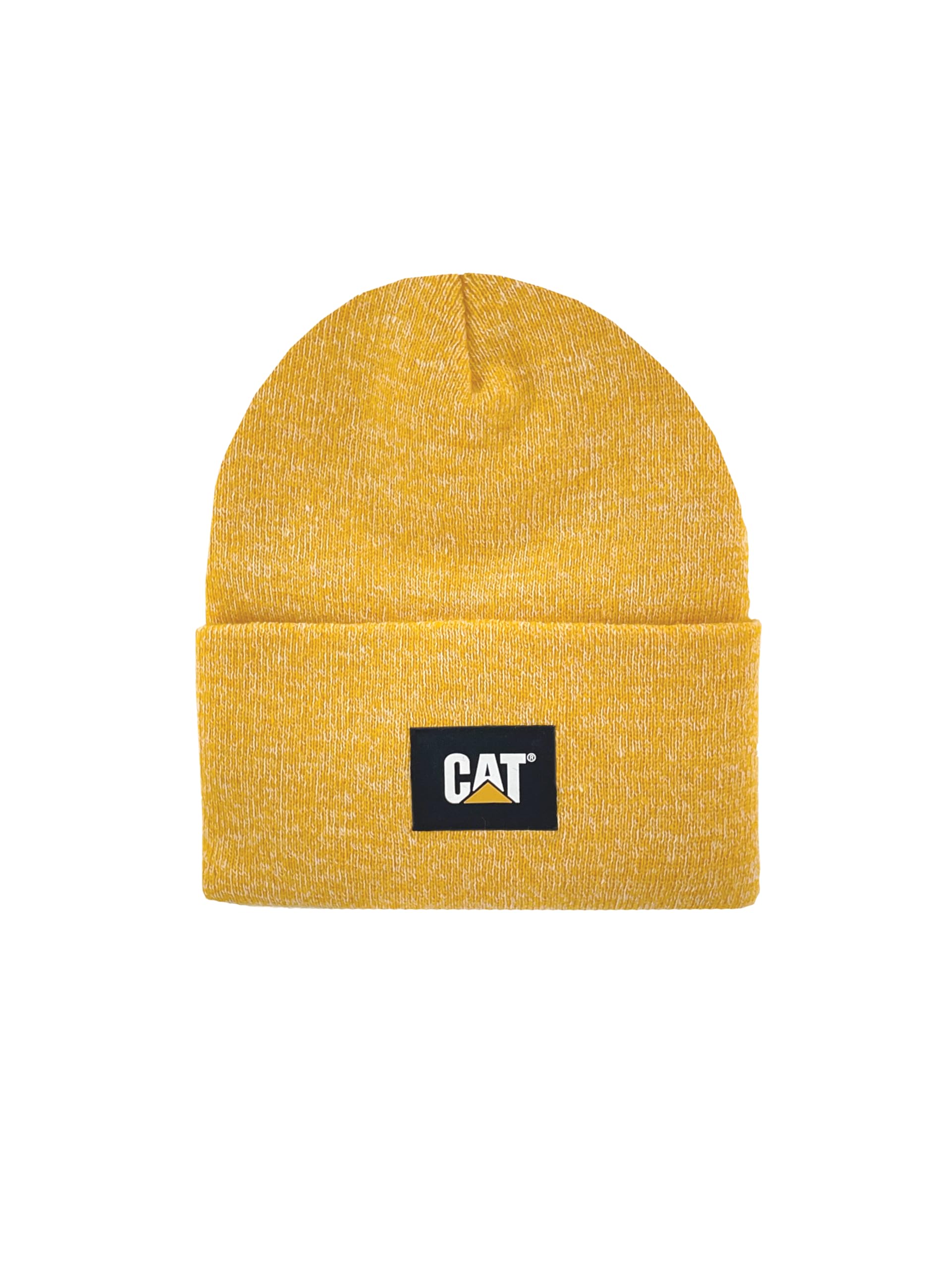 CAT Workwear Men's Caterpillar Label Cuff Beanie (US, Alpha, One Size, Yellow Cream)