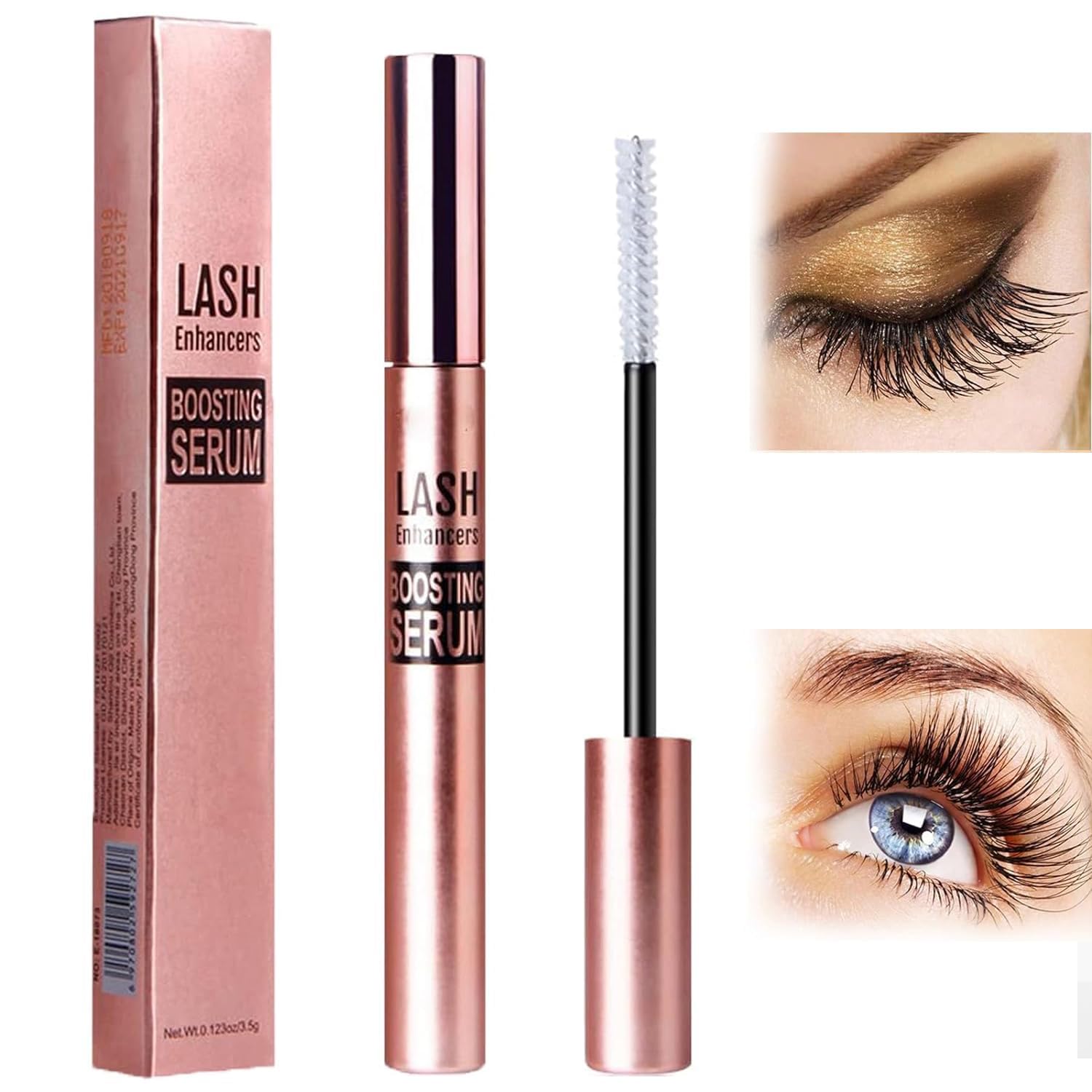 NALACALEyelash Growth Serum, Lash Serum with Brush Head, Safe & Gentle Lashes Care, Sheen and Nourish, Deep Repair, Eyelash Serum for Creates Thick, Long, Curled Eyelashes, Natural Longer