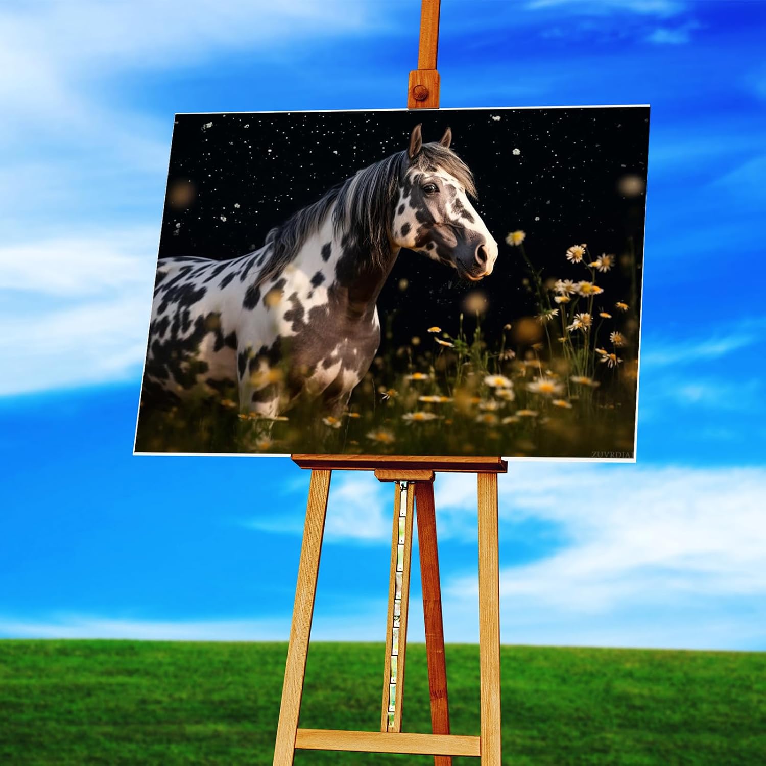 ZUVRDIAI Paint by Numbers Horse for Adults, Acrylic Oil Painting by Numbers Kits for Beginner with Paintbrushes Brushes Art Crafts Canvas for Home Decor 16x20 Inch