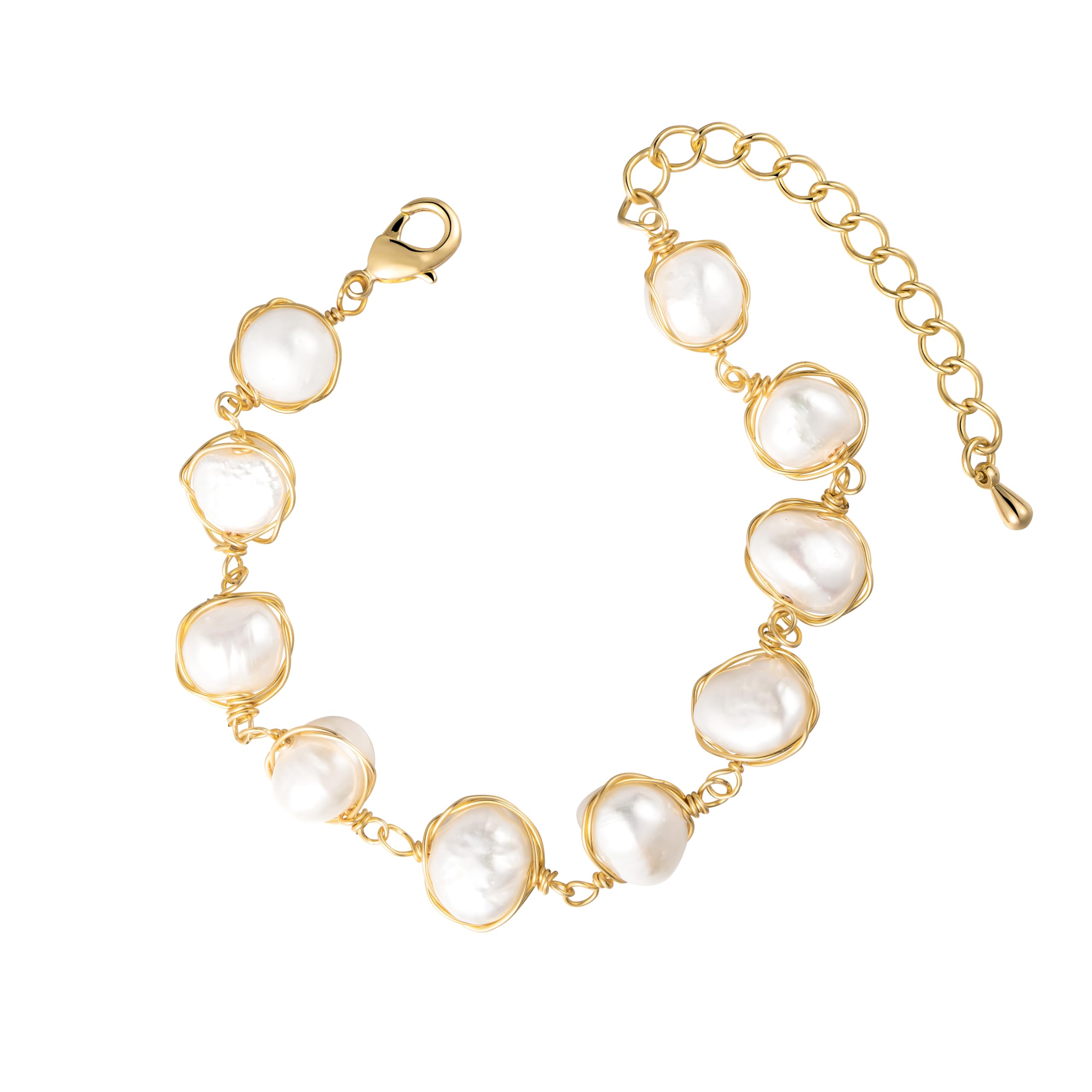 Cowlyn Baroque Cultured Pearl Link Bracelet