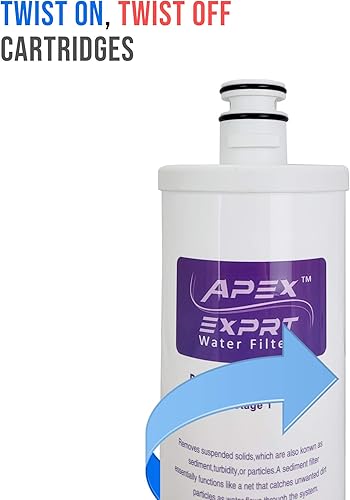 Miniatura 3 de RF-2034B - Filtros de calidad para debajo del fregadero, paquete de 3 cartuchos de repuesto, PP (polipropileno), filtro de sedimentos de 5 micrones,