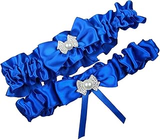 Royal Blue Wedding Belt Set Bridal Garters For Bride Plus Size Available
