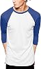 Hat and Beyond Mens Baseball Raglan 34 Sleeves T Shirts Casual Cotton Jersey S-3XL