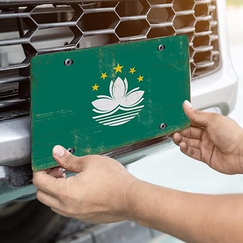 Miniatura 3 de Placa de matrícula de metal con la bandera nacional de Macao, recuerdo del país, placa decorativa para papá, hombres, amigos, mujeres, 6 x 12