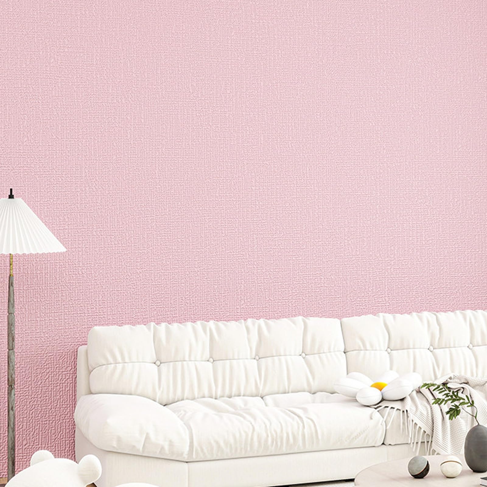 Papier peint thermique autocollant rose 50x4000cm pour isolation murale