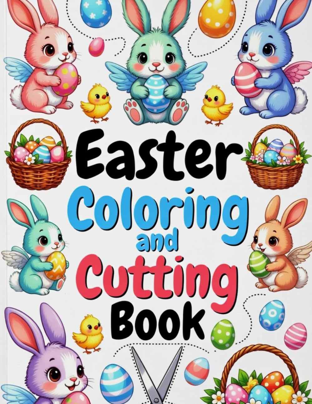Easter Coloring and Cutting Book: Fun Scissor Skills, Coloring Pages, and Creative Easter Activities for Kids (Easter Coloring Book)