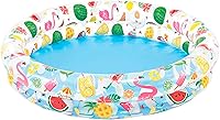 Intex Inflatable Stars Kiddie Pool 48x10" - 2 Ring Circles with Beach Ball & Swim Ring, Ages 2+ Tropical Fun
