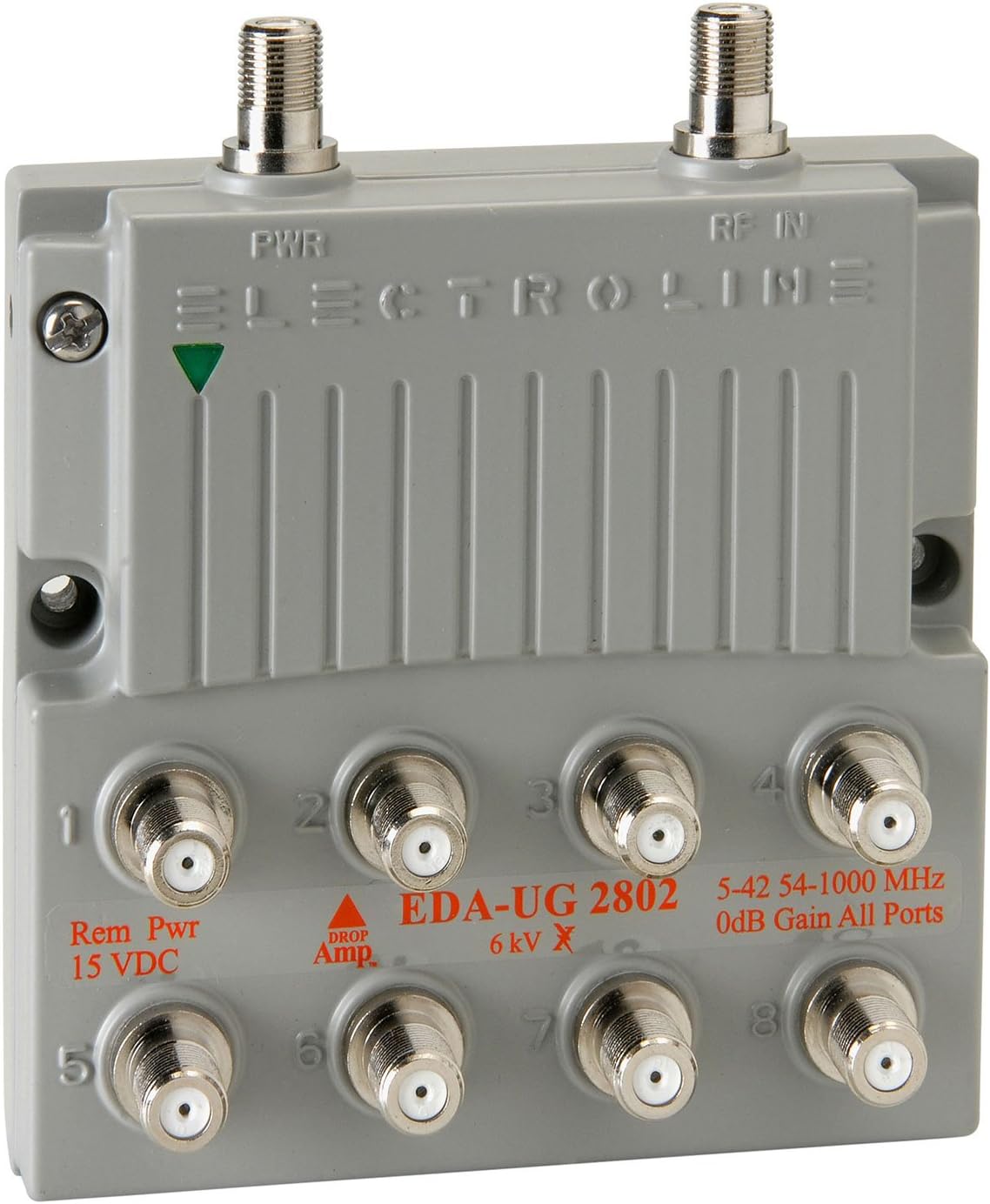 Electroline EDA-UG2802 Zero-Loss 8-port CATV Amp-Splitter