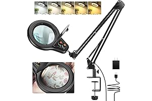 10X Magnifying Glass with Light and Clamp - Precision Magnification for Your Work