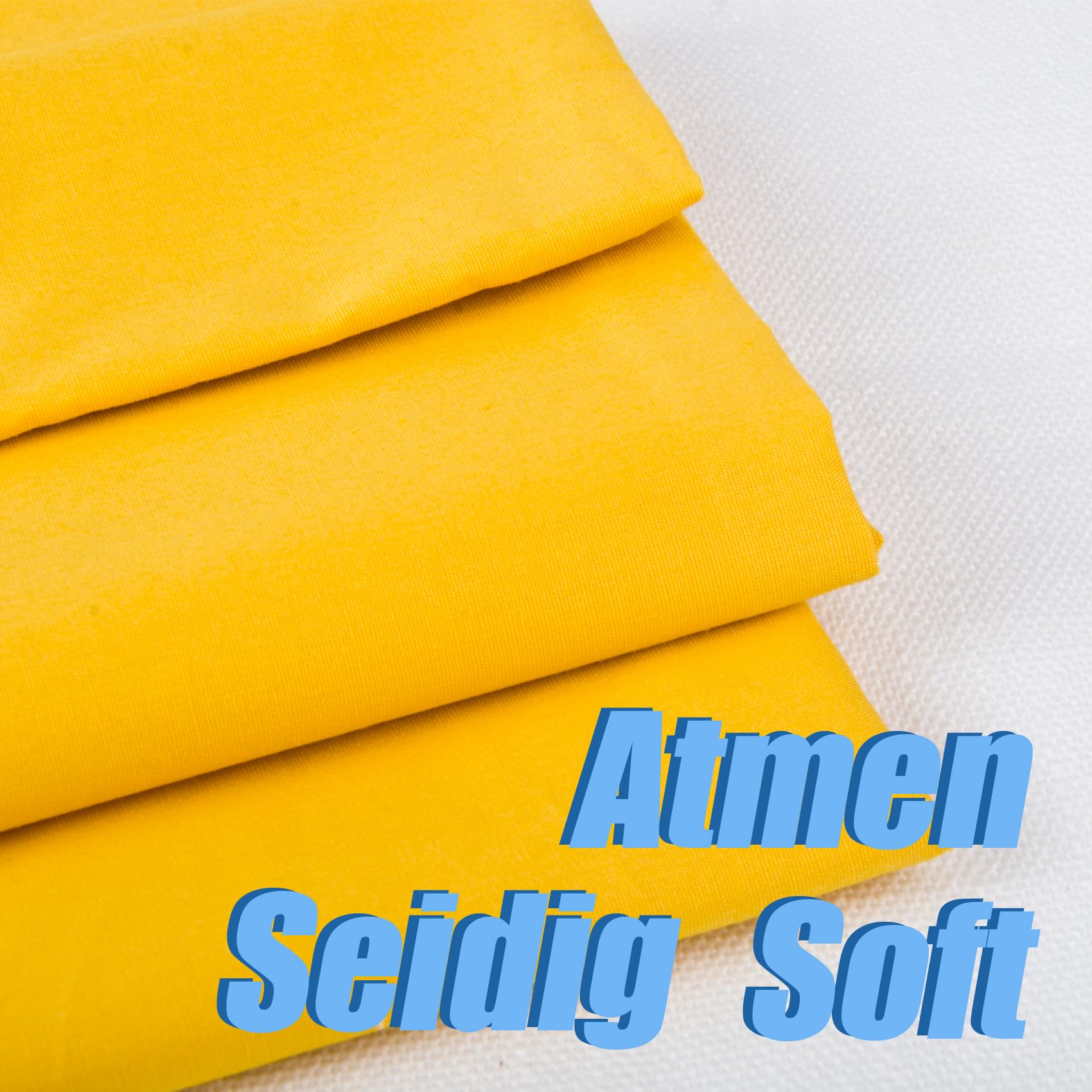 100% stoffa cotone, stoffa al metro, larghezza 150 cm, tessuto a tinta unita per realizzare Abbigliamento, Biancheria, Accessori Moda, Cuscini, Federe e Tende (Giallo, 5 Yards)