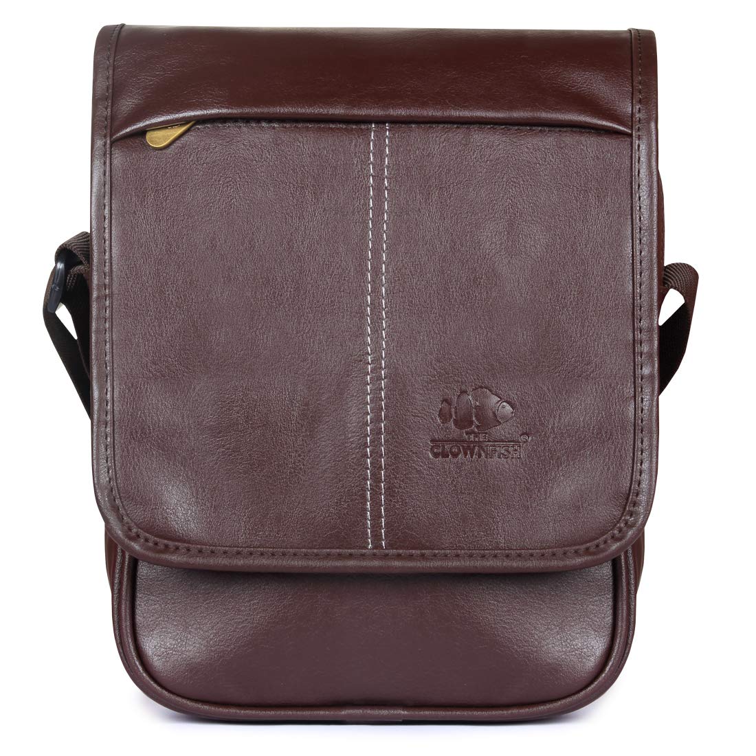 THE CLOWNFISH Faux Leather Stylish Messenger One Side Shoulder Bag and Sling Cross Body Travel Office Business Bag for Men and Women