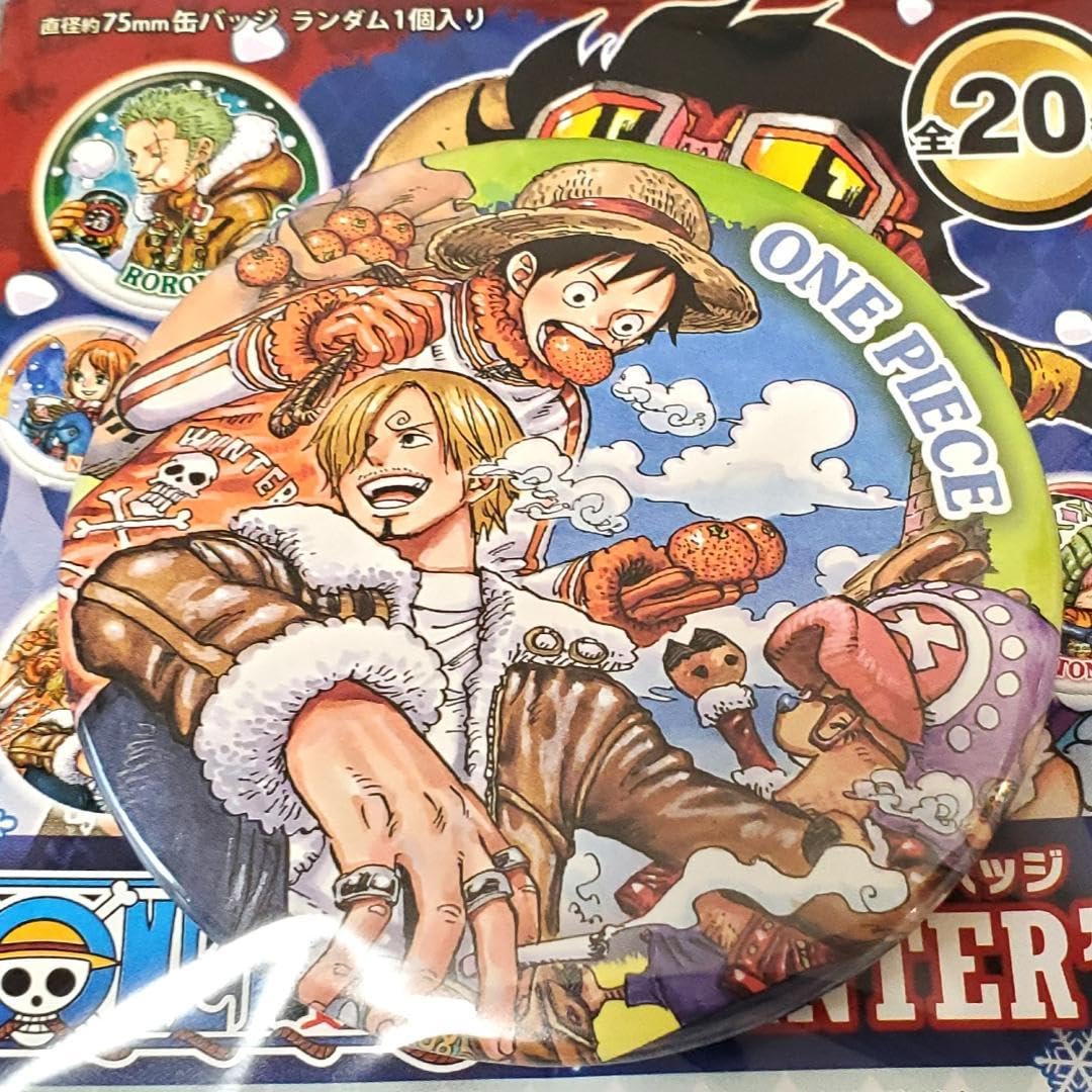 Amazon.co.jp: ワンピースコレクション缶バッジ WINTERルフィ サンジ  