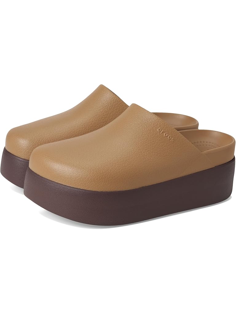 Khaki Crocs Dylan Platform Clog, Mule Platform Shoes