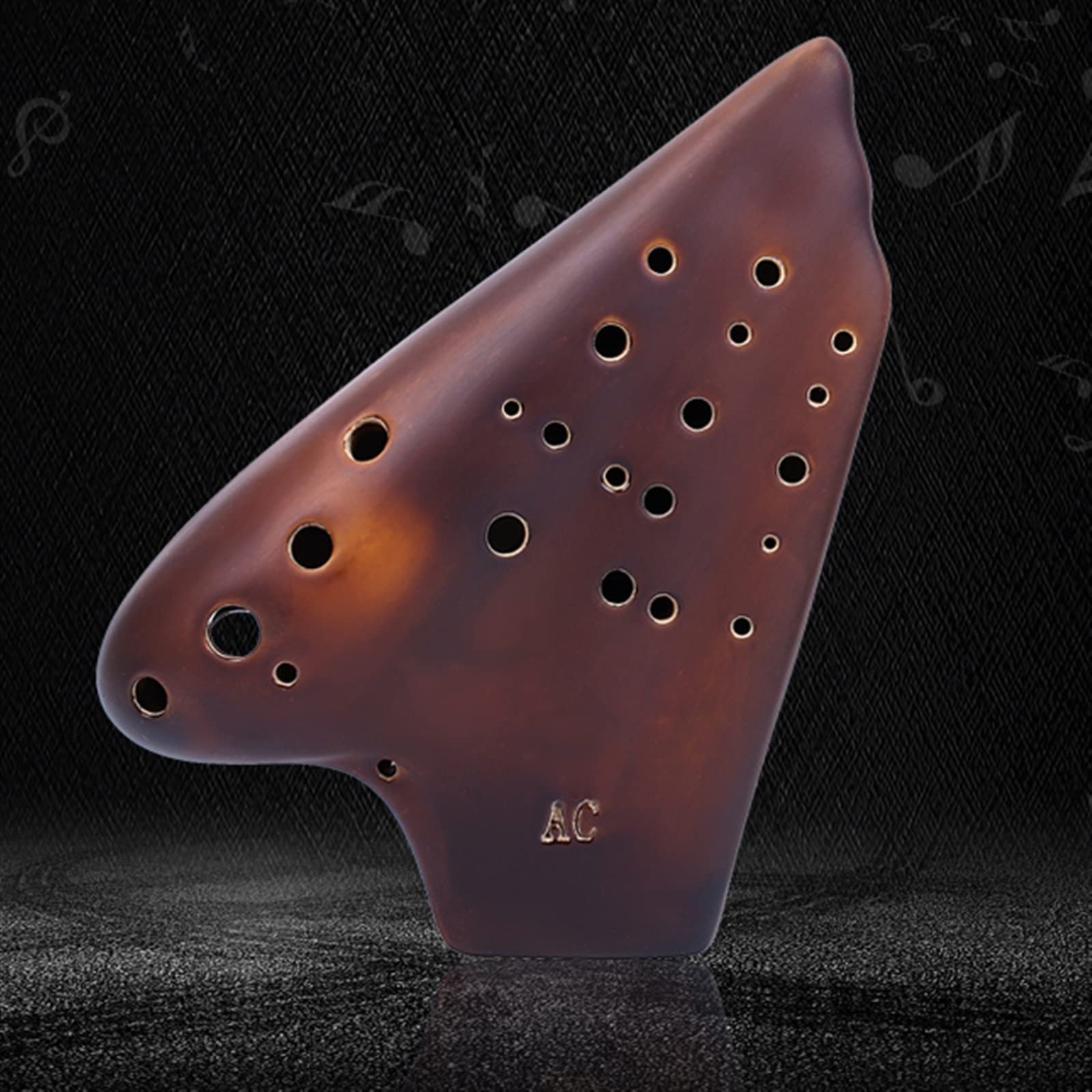 Anfänger Ocarina Drei-Röhren-Alt-C-Ton-Okarina Aus Geräucherter Keramik Für Anfänger, Re-Tube-Lehrleistungs-Blasinstrument Ocarina Musikinstrument (Color : 01)