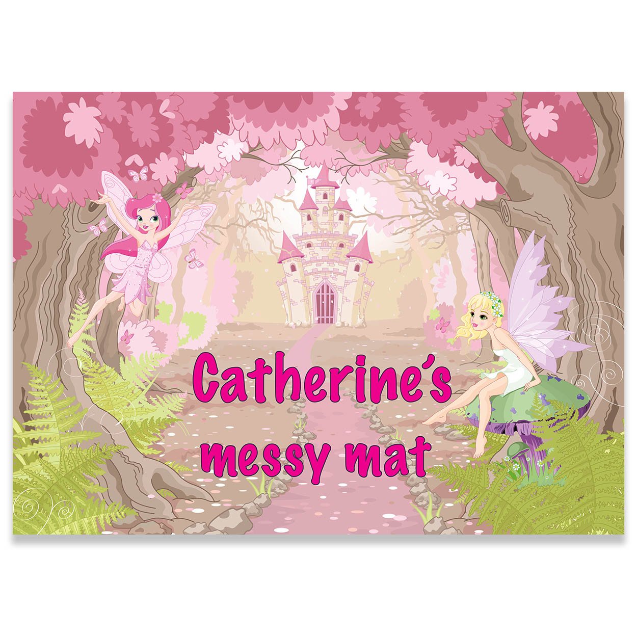 Paper Themes Girls Enchanted Play Mat - Kids Arts & Crafts Playdough Mat (L) 110 X 75 Cm