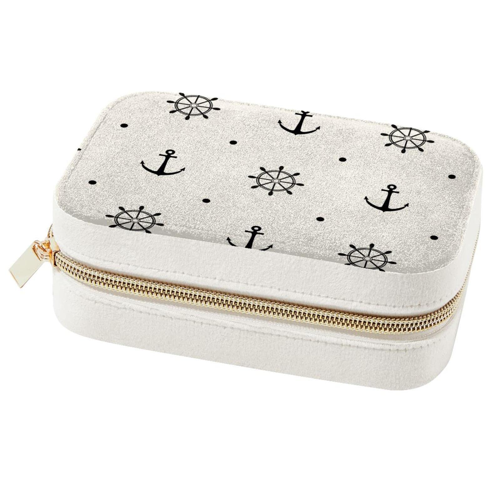 Boîte à bijoux de voyage Anchor portable - Rangement boucles d'oreilles et bagues