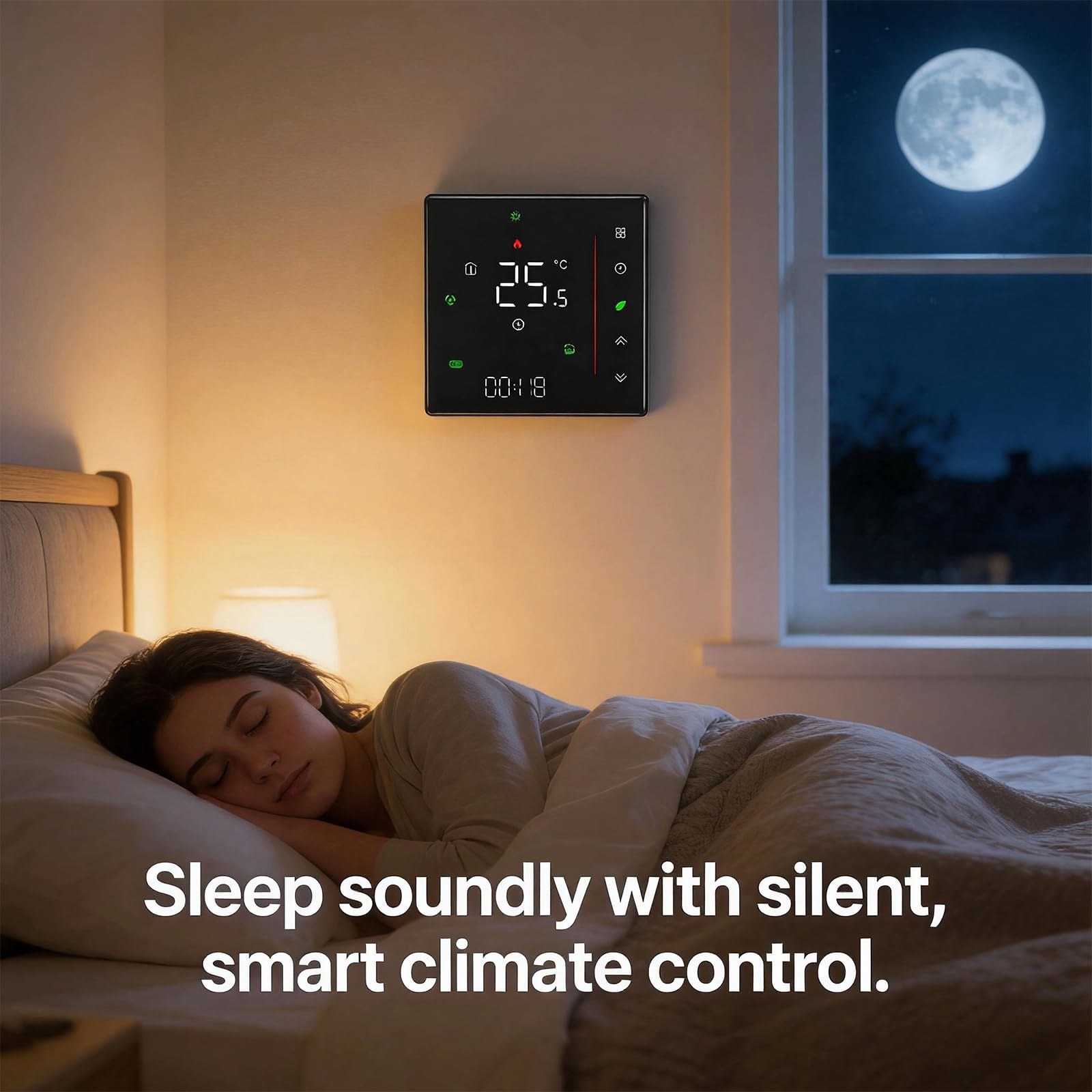 WiFi Thermostat pour climatisation avec 4-Tubes, 95-240V, Alexa