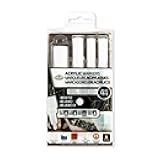 4 Piece White Acrylic Paint Marker Set
