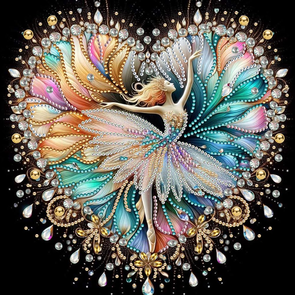 Fiorky DIY 5D Diamond Art Painting Kits fortial Special Shaped Drill Diamond Painting Kit Girl Decoration Pictures Gem Art Painting Kits DIY Crafts Kits