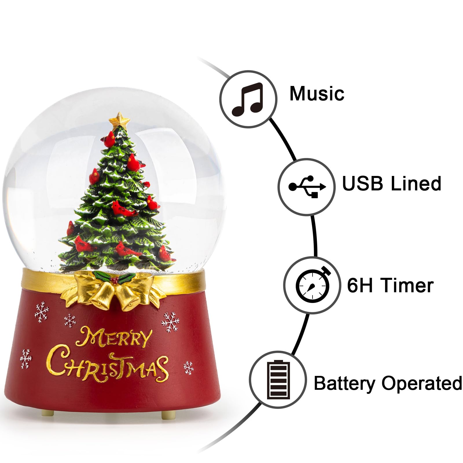 Amazon.co.jp: クリスマススノードーム ツリー付き : おもちゃ