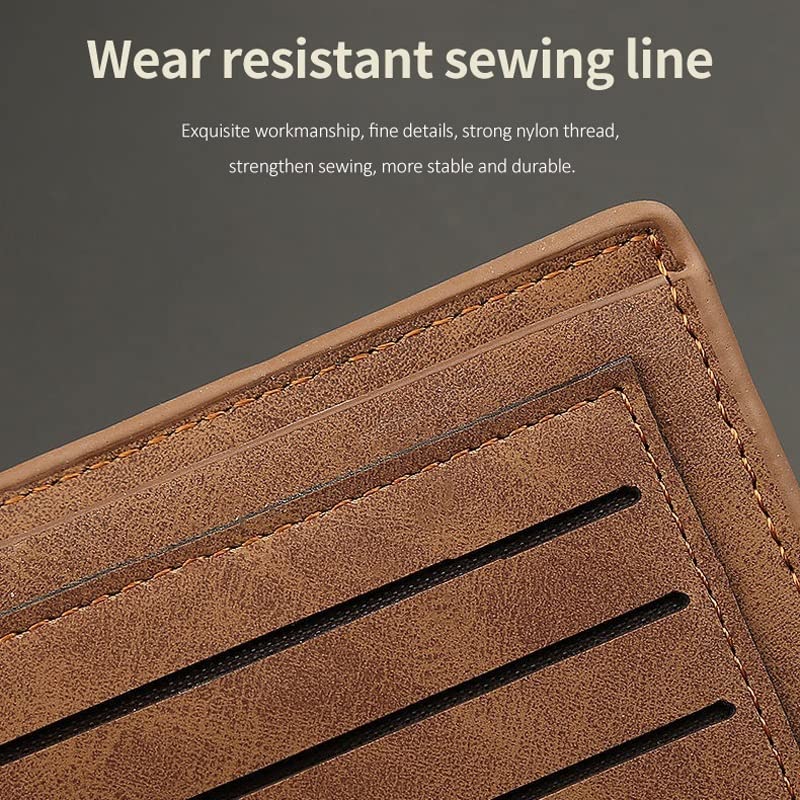 Men Wallets Small Men Thin Wallet with Coin Bag Zipper Wallet3