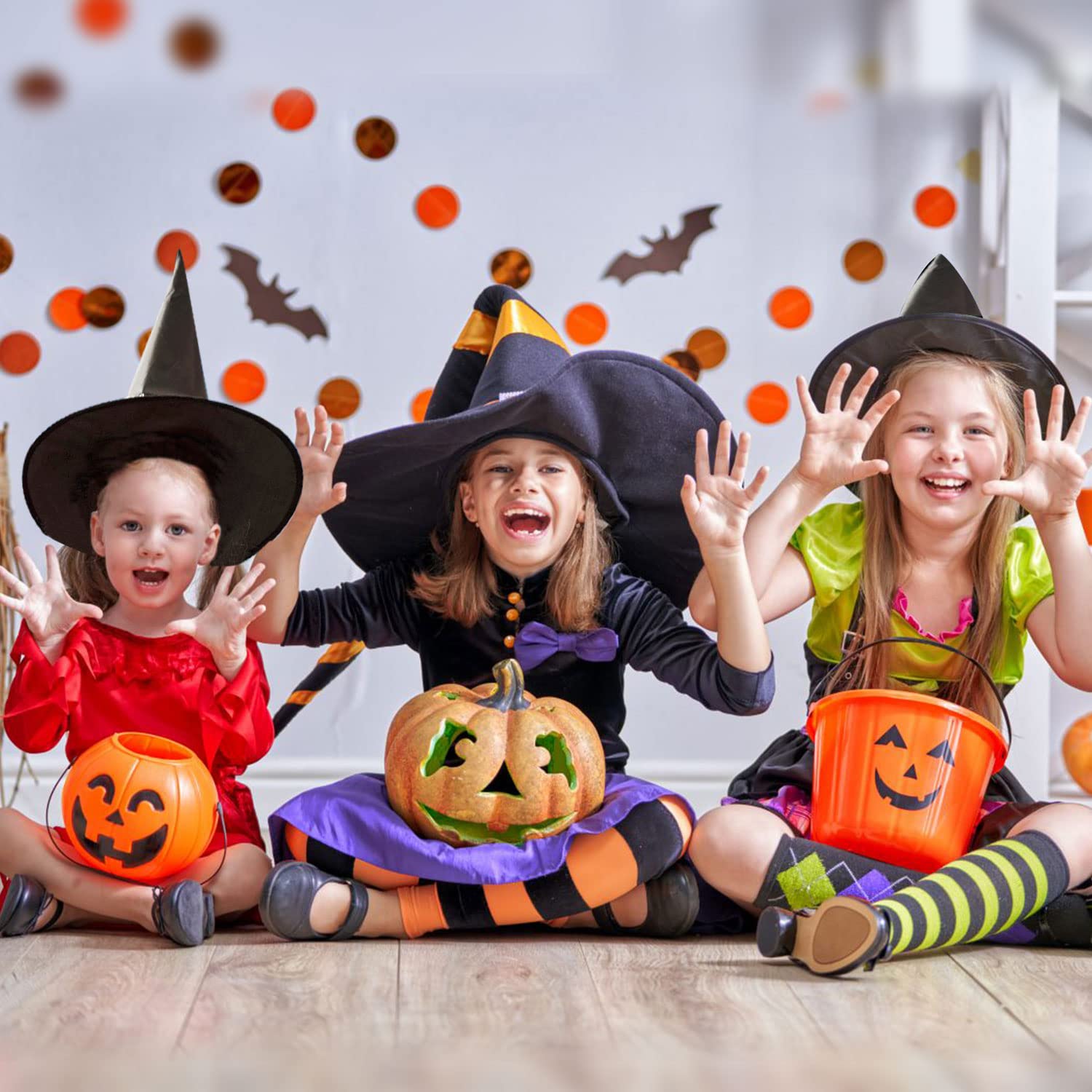 TSHAOUN Chapeau de sorcière noir pliable Halloween fête costumée
