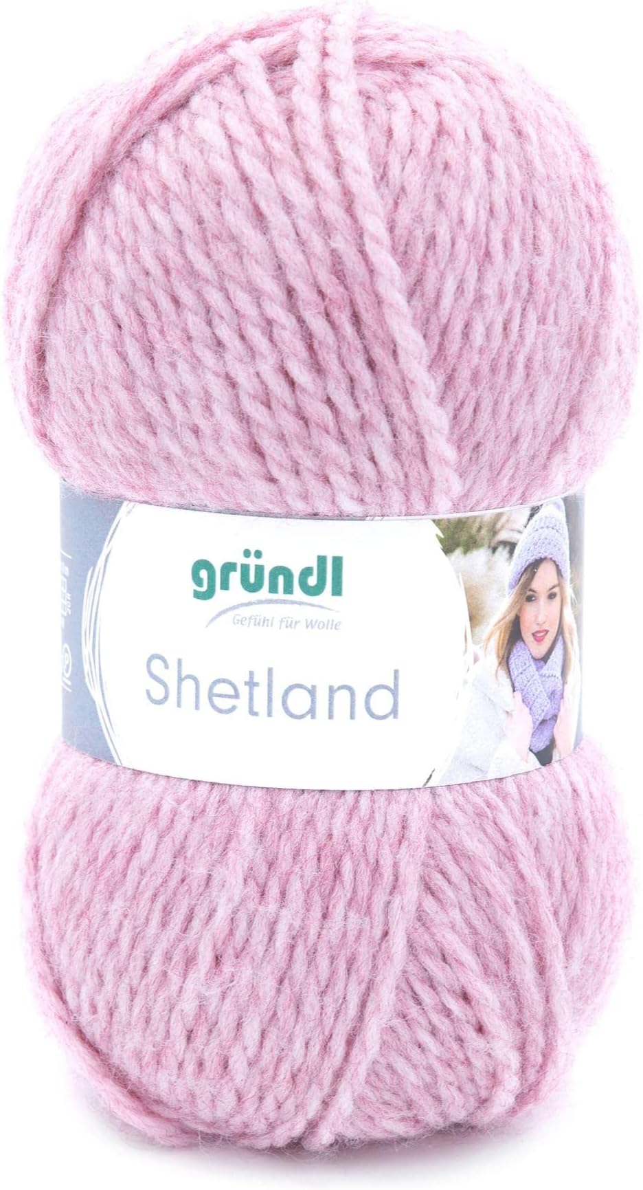 Gründl Wolle Shetland 100 g grau Handarbeit