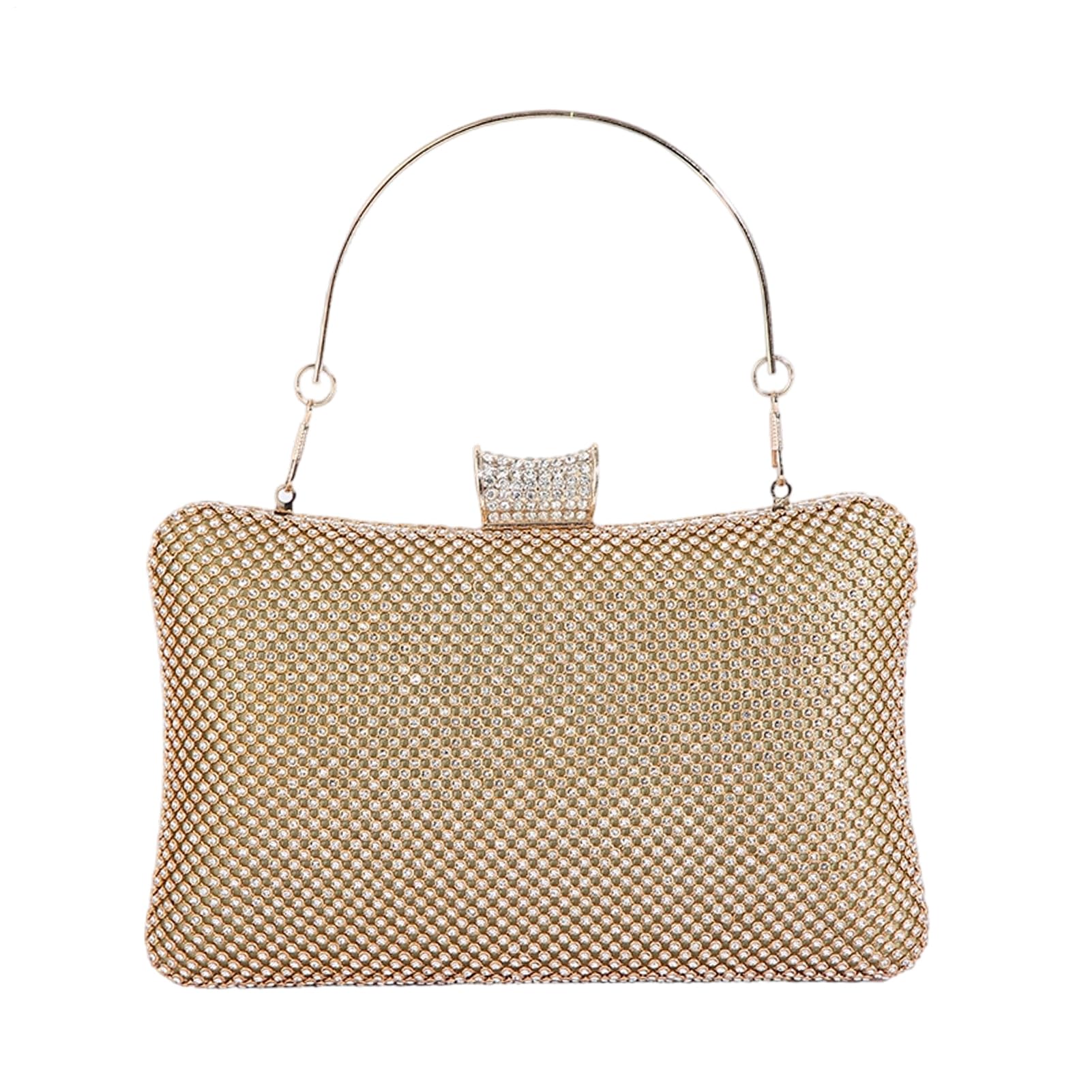 Bolso de mano de diamantes de imitación, bolso formal brillante, bolso de noche para mujer con cadena y asa, para fiestas, bailes, banquetes, ceremonias, citas, eventos de compromiso