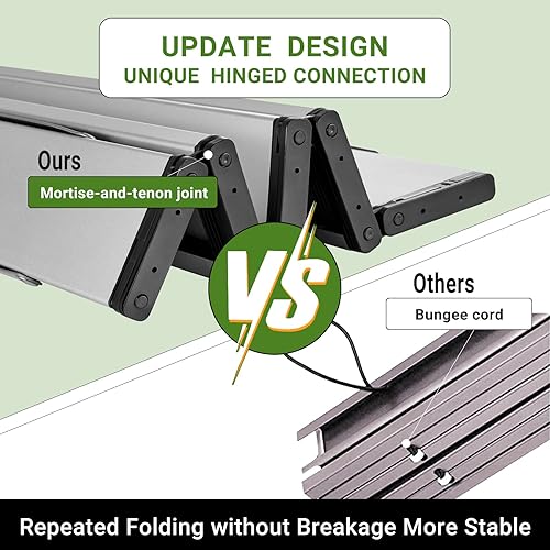 Miniatura 8 de ATEPA Mesa de camping pequeña, mesa de playa portátil ultraligera, mesas de campamento compactas plegables con patas de aluminio, bolsa de