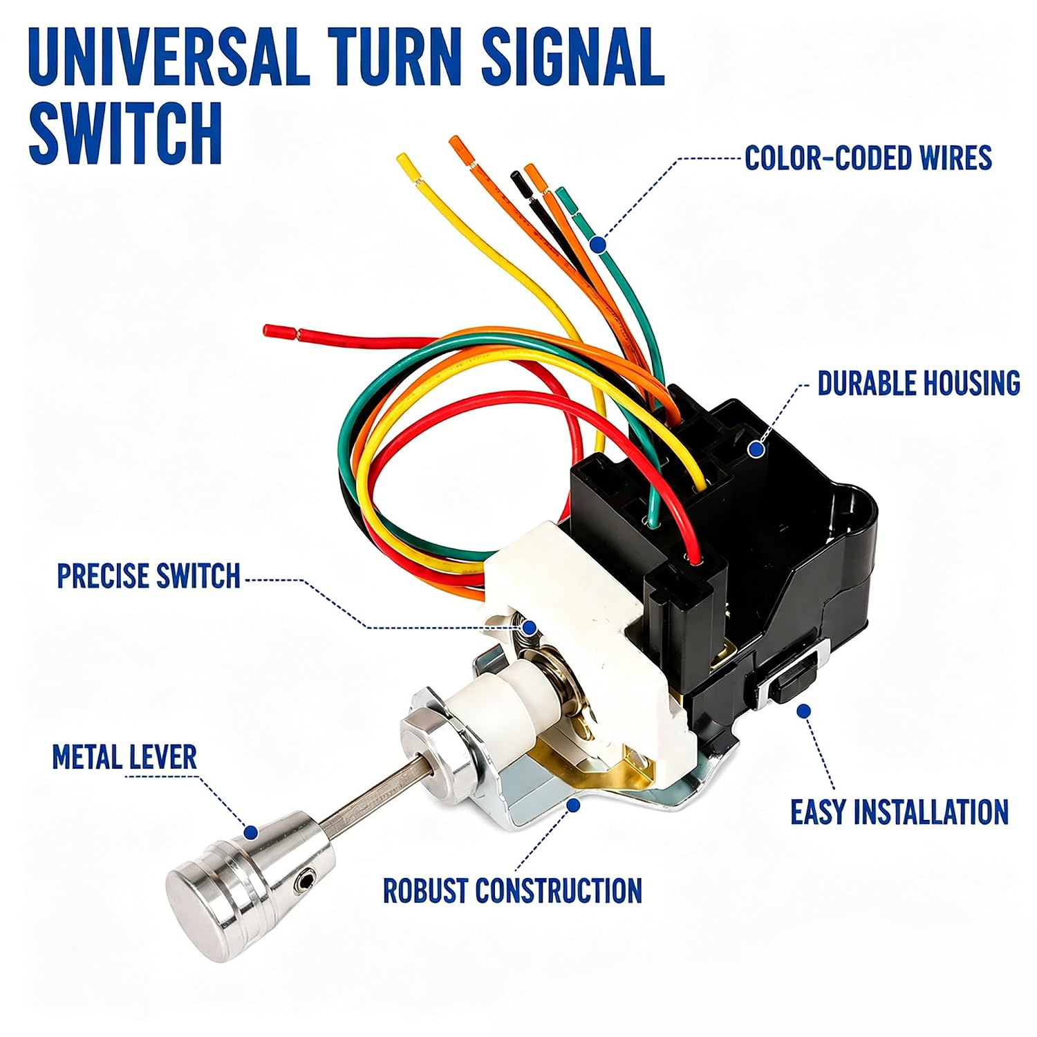 Headlight Switch Pigtail Kit Fit for GM Chevy 1968-1984 Replaces 01995179 1995179 D1588 19245093 with 8Pin Connector