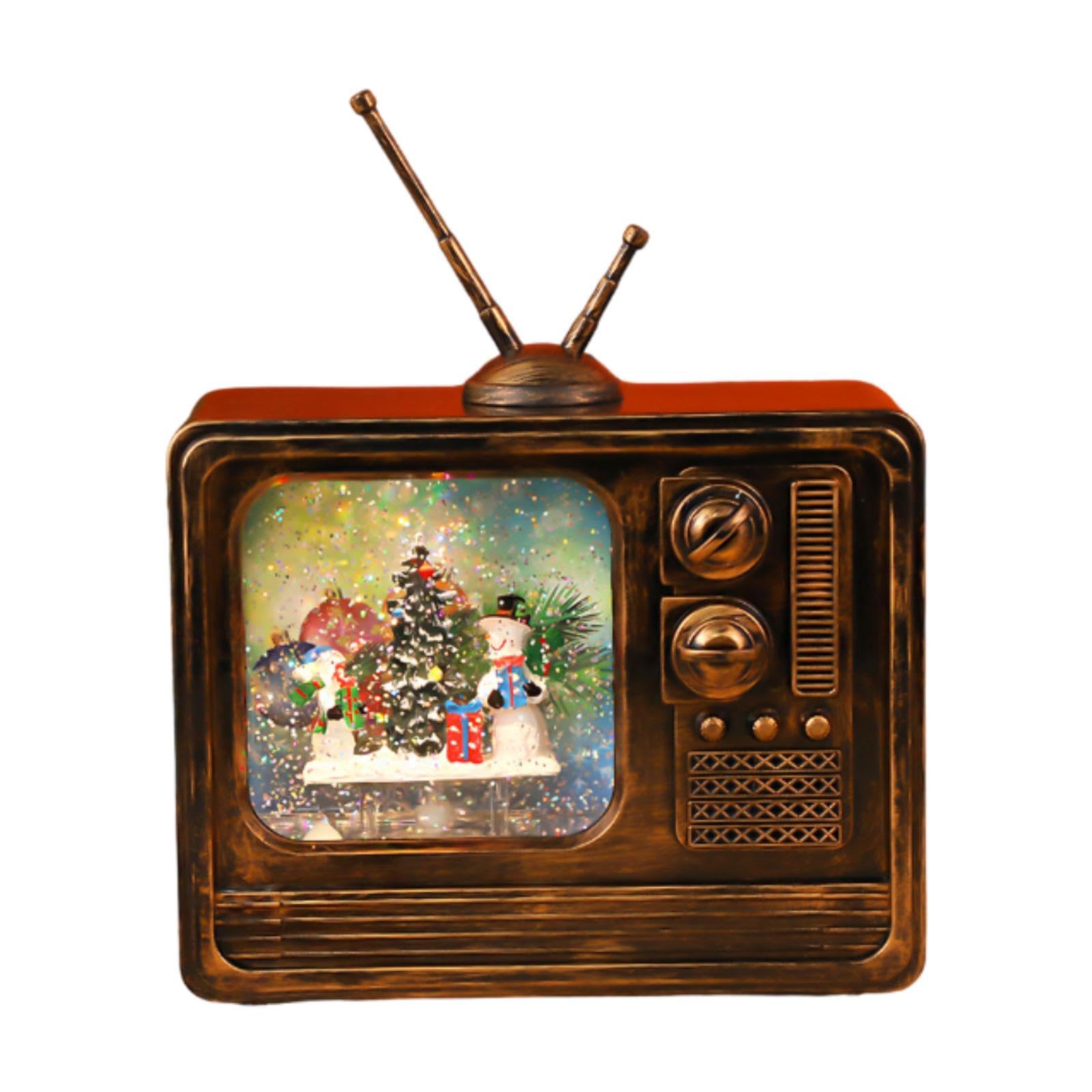 Décoration de Noël pour table basse et boîte à musique LED maison