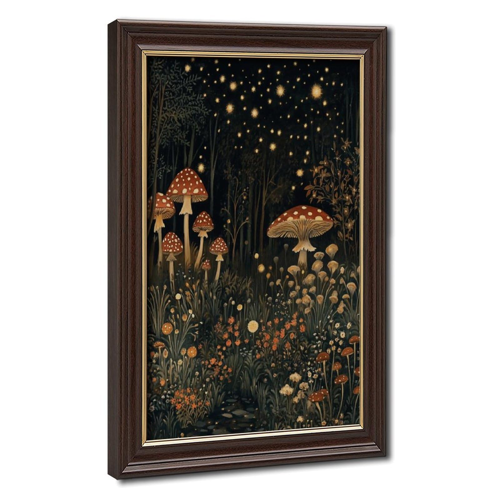 Bareronor Gothic Aesthetic Moody Floral Canvas Poster Bedroom Decor Landscape Office Room Decor Gift 16" L X 24" W