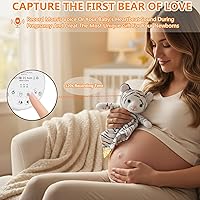 Vista 4 de BEREST Chupete para dormir recargable para bebé, 10 ruidos blancos de latidos cardíacos y canciones de cuna, ayuda para dormir con sensor de llanto