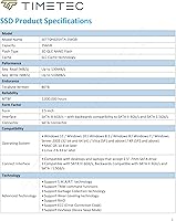 Vista 6 de Timetec 256 GBx2 (paquete de 2) SSD 3D NAND SATA III 6Gb/s 2.5 pulgadas 7mm (0.28") Velocidad de lectura de hasta 550 MB/s SLC Cache Boost Unidad