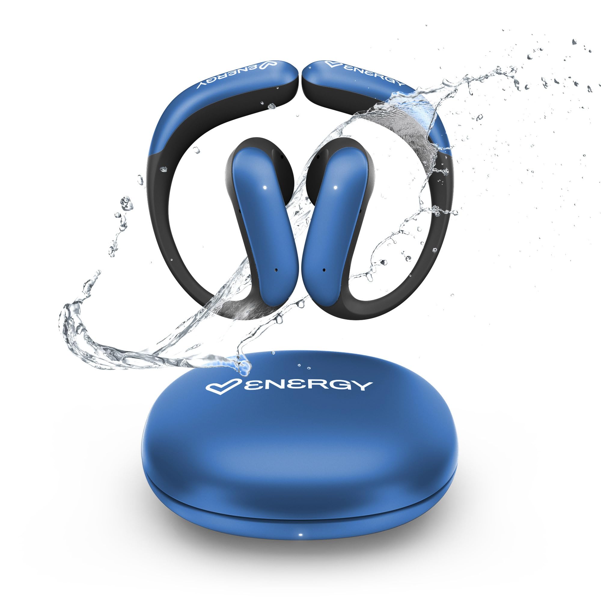 Energy Sistem PulseFit Cuffie Bluetooth 5.4 True Wireless Auricolari Sportivi Secure Fit IPX5 Stereo Video Audio No Delay Microfono HQ Voice Calls Charging Case 22 Ore Batteria Running Fitness