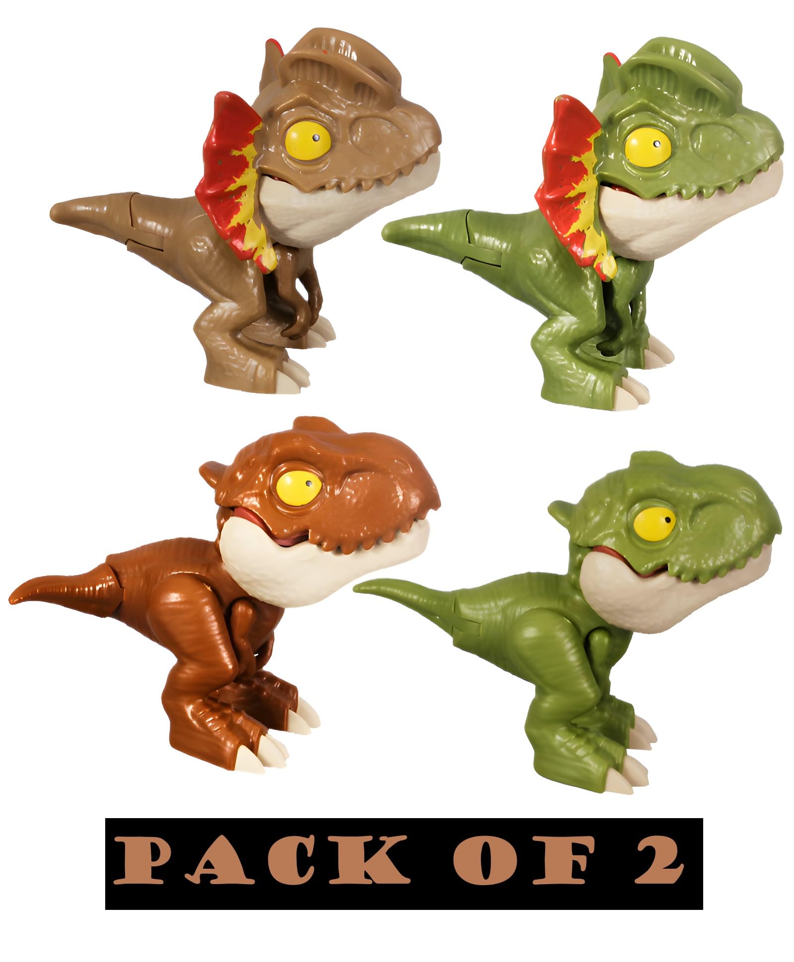 Biting Finger Dinosaur Hand Puppet Toy | Collectible Dino Finger Puppets for Kids | Interactive Pretend Play Dinosaur Model – Pack of 2-picture-28
