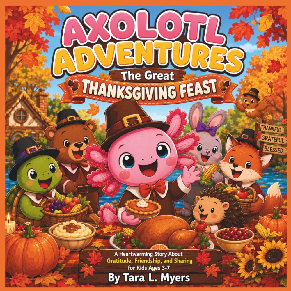 Axolotl Adventures: The Great Thanksgiving Feast: A Heartwarming Story About Gratitude, Friendship, and Sharing for Kids Ages 3–7| Thanksgiving ... (COLLECTION OF AXOLOTL ADVENTURES STORYBOOKS)