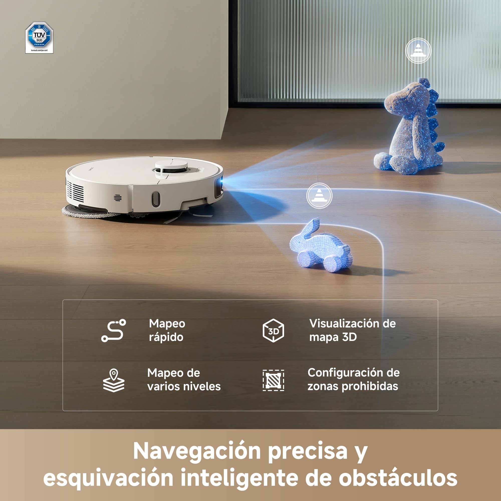 dreame L10s Ultra Gen 3 Kit Robot Aspirador y Friegasuelos, Succión de 25.000Pa, Cepillo Lateral y Mopa Extensible, AceClean DryBoard y Autolimpieza Automática de Mopa, Secado con Aire Caliente