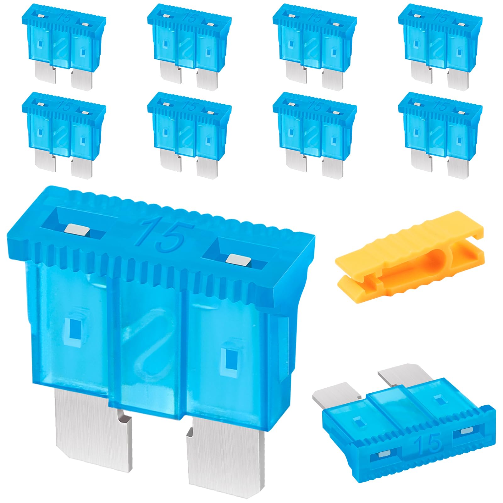JatilEr Mini Blade Fuses 10 Pcs, 20A, 32V, Automotive Replacement Fuses with Fuse Puller for Car/RV/Truck/Motorcycle/Boat — view 16